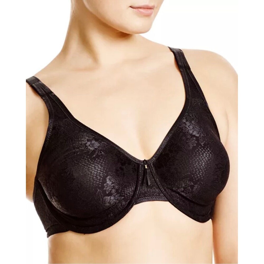 Wacoal Clear and Classic Full Figure Underwire Bra Black 42DD 855244